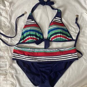 Tommy Bahama Colorful Striped Bikini Set